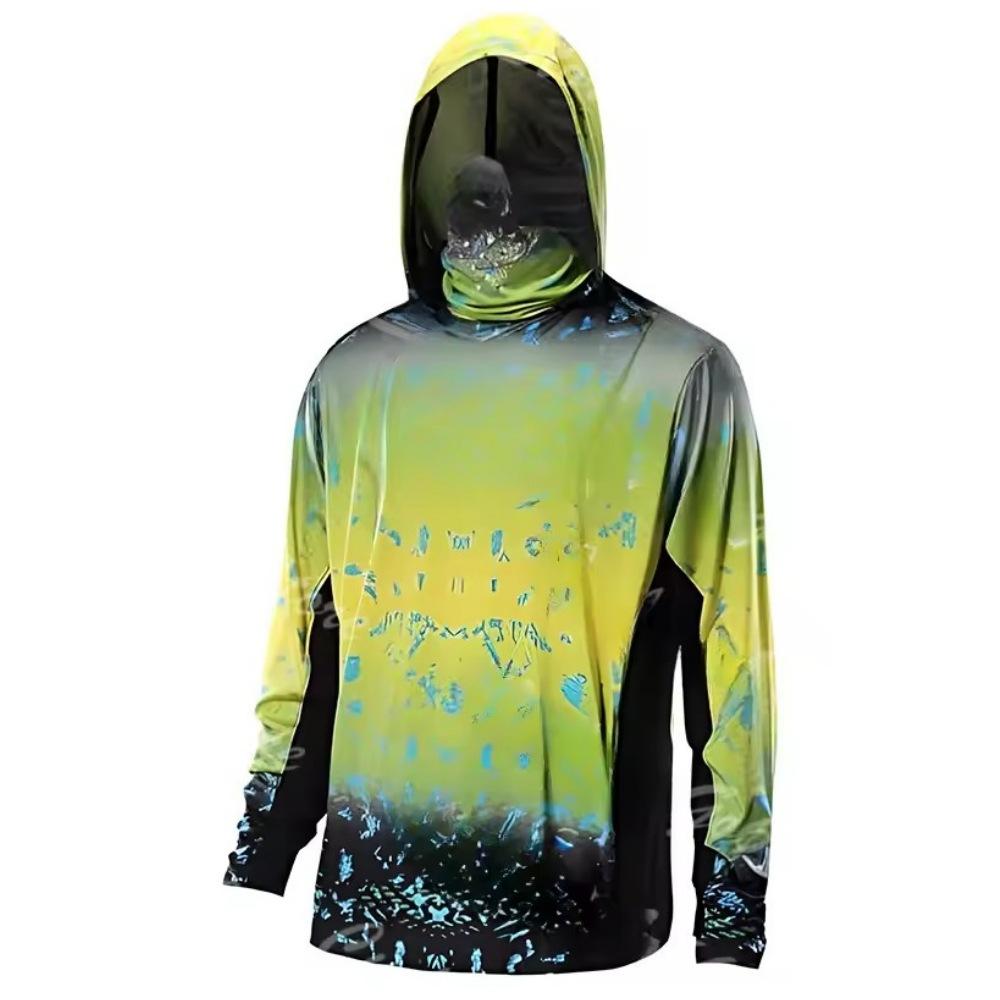 Men's floating fishing gear hooded fishing suit with dust mask and UPF 50+ lightweight fishing suit