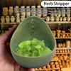 Herb Stripper Bowl Efficient Leaf Removal Tool for Kale Herbs Multipurpose 4-Hole Herb Peeler Kitchen Essential