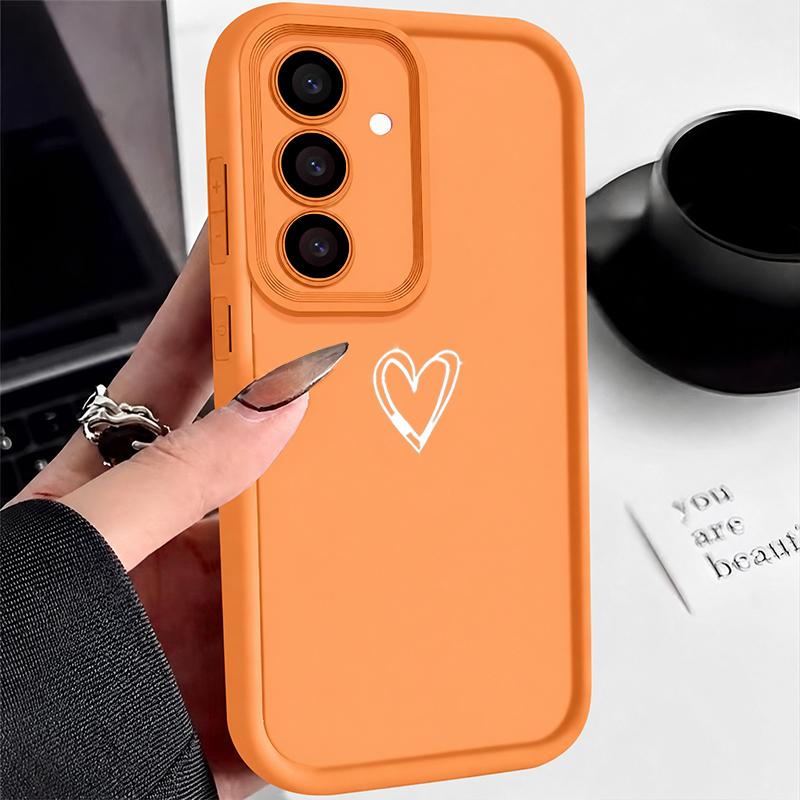 Чехол 'Любовные Сердечки' для Samsung S25 S24 S22 Ultra S23 S21 S20 Fe A55 A54 A35 A15 A16 A26 A36 A56 A17 A27 A37 A57 S26 Мягкий Силикон Защитная Крышка для Линз