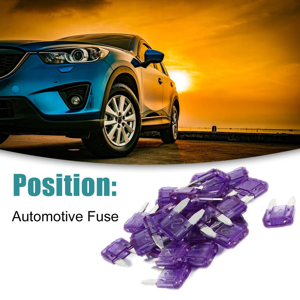 ACROPIX Mini Fuse for Car 3A Purple 30pcs