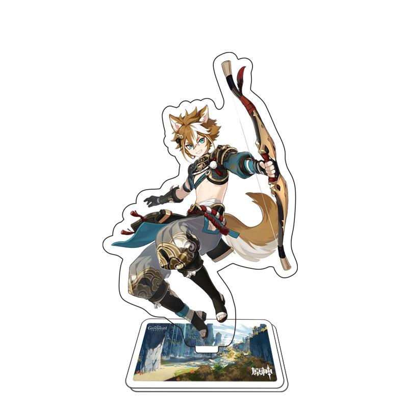 Game Anime Open World Impact Acrylic Cosplay Character Stand Acrylic Figure Stand Painted Desk Decor Ornament Gift