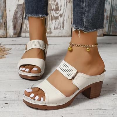 Модные женские летние легкие сандалии с полым верхом на высоком каблуке, новые туфли-шлепанцы на платформе с открытым носком, женский дизайн, брендовые туфли-слингбэки