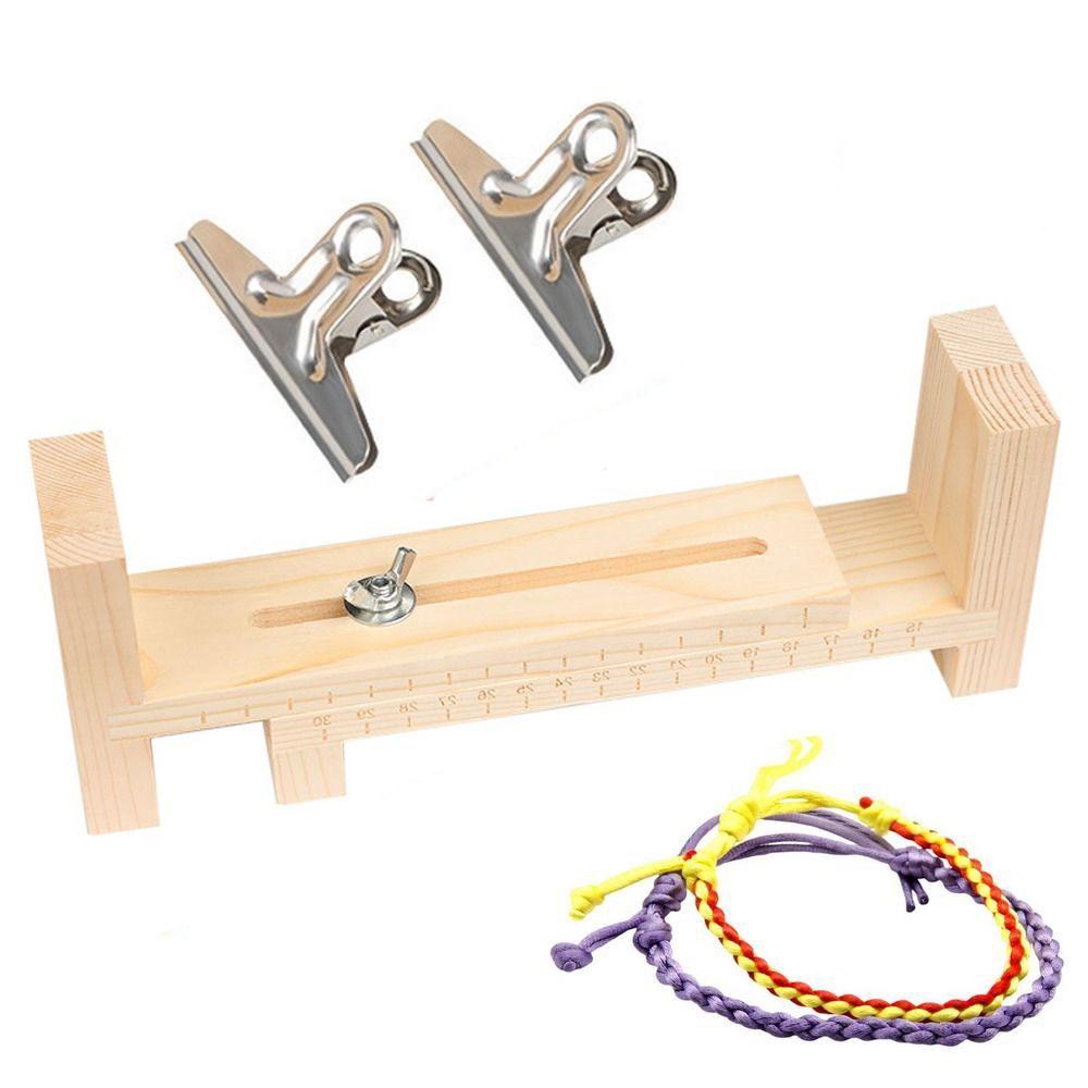 Rope Weaving with Clamps Wristband Maker Rope Braiding Tool Rope Fixing Tool Bracelet Weaver Tool