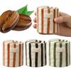 Hand-Painted Retro Striped Ceramic Coffee Mug Vintage Breakfast Cup Coffee Cup Christmas Gift Drinkware