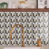 10pcs Mosaic Tile Sticker Waterproof Self-Adhesive Wall Decor for Kitchen & Bathroom - Oil Proof Wall Sticker