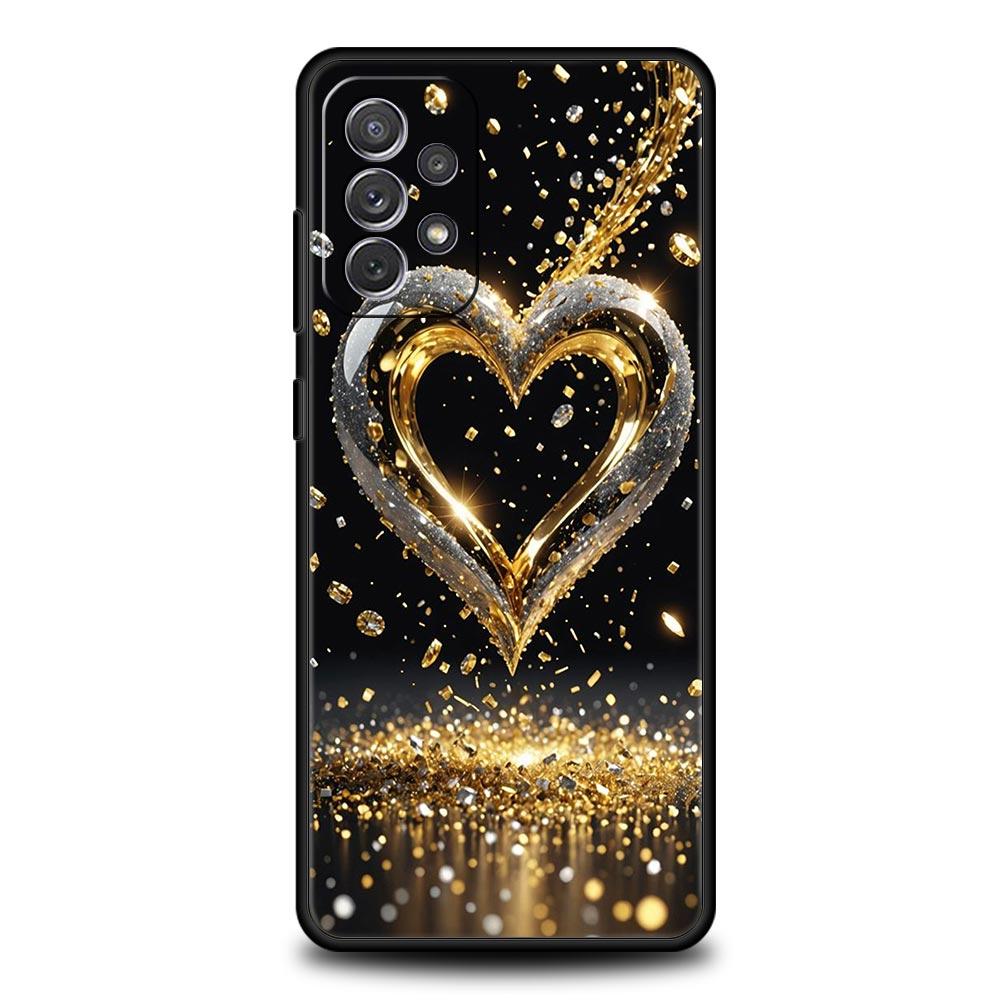 Colored Love Heart Printed Phone Case for Samsung Galaxy A55 A35 A17 A07 A15 A13 A25 A51 A71 A72 A73 A32 A52 A52S A41 Soft TPU
