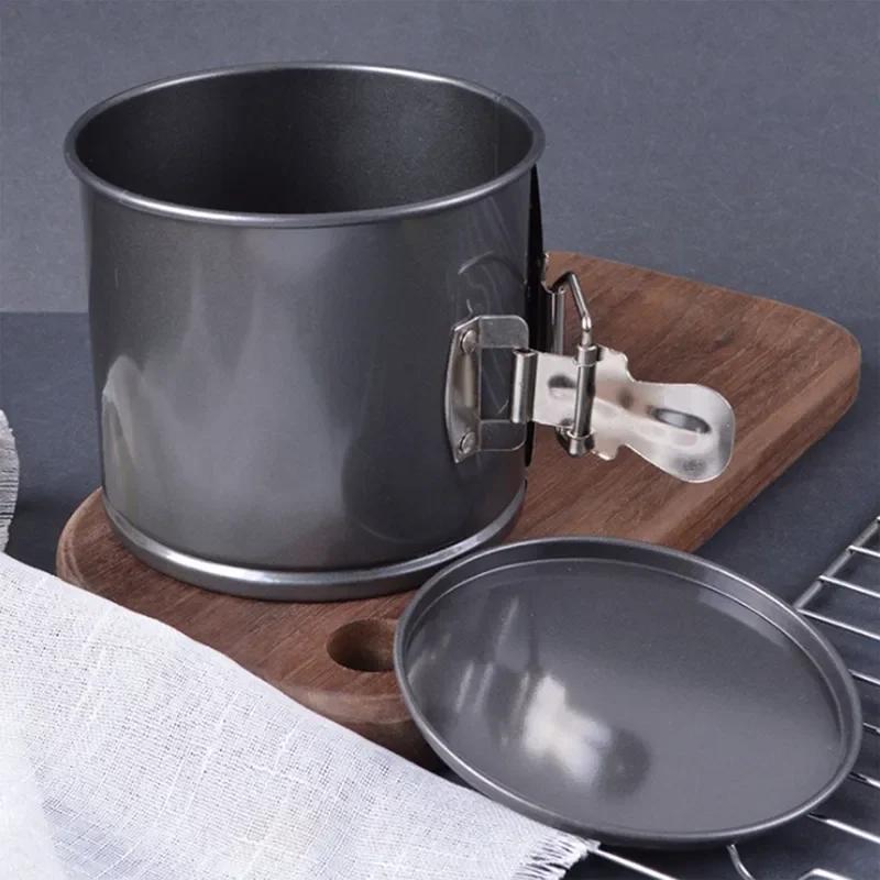 4 шт. Шифоновая форма для торта, антипригарная круглая герметичная разъемная форма для торта, набор включает в себя 4 дюйма, 5 дюймов, 6 дюймов, 7 дюймов для пекаря