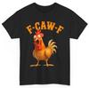 Забавная футболка с курицей F-Caw-F, футболка с курицей FCAWF для женщин и мужчин, юмористическая футболка