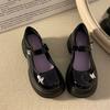 Туфли Мэри Джейн на платформе, женские, весна-осень 2024, новые туфли в британском стиле с круглым носком, на липучках, французские одинарные туфли