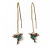 Luxurious Unique Long Drop Earrings Bird Pendant Tassel Crystal Pendant Earrings Ladies Jewelry