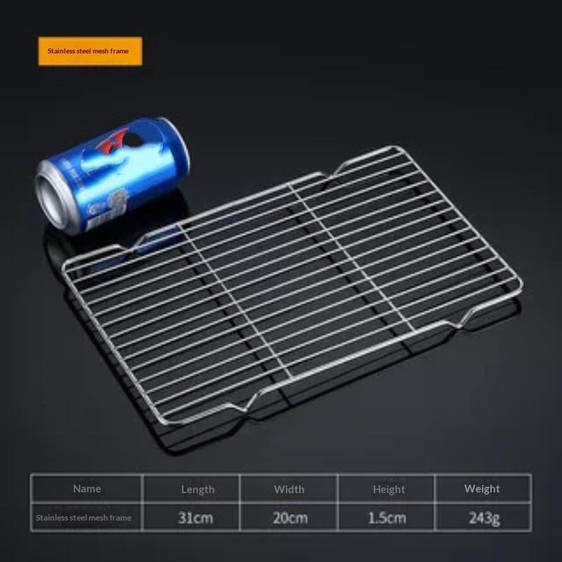 High Temperature Resistant Stainless Steel Baking Tray Cooling Rack Set Non-Stick Pan for Oven Baking Outdoor BBQ