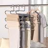 5pcs Stainless Steel Pants Rack Five-Layer Trouser Rack Multi-Layer Hanger  Wardrobe Organization