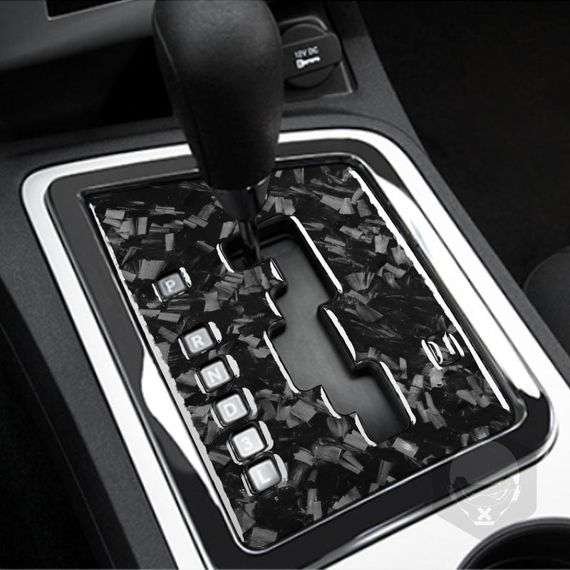 For Dodge Challenger 2008-2010 Real Forged Carbon Fiber Sticker Center Gear Shift Panel Car ide Decorative Accessories