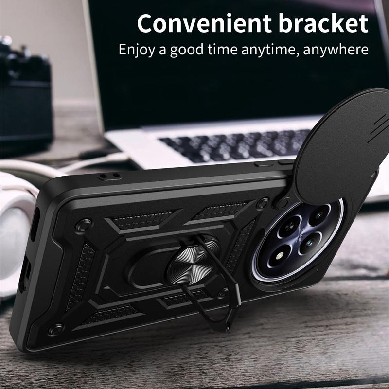 Чехол Armor Case для Realme 13 12 Pro 5G 12 Pro+ Plus, защитный чехол для объектива с кольцом, магнитный держатель, чехол Fundas Capa