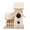 Outdoor Birdhouse Paulownia Garden Bird Nests Small Bird Breeding Box for Wild BirdsThree Rooms