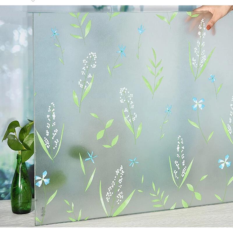 3D Self Adhesive Stained Glass Window Film Privacy Glass Vinyl Decorative Sunscreen Film Sun Protection Mirror Window Stickers