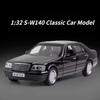 1/32 Classic Benz S-W140 Alloy Diecast Car Model Toys Metal Body Rubber Tires Vehicles with Sound Light Doors Openable for Gifts Boy