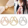 Silk ScarFashiof Buckle Shawl Rings Clip Tricyclic Scarves Buckle Brooches Simple Women Jewelry Girl Wedding Accessories