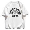 Тренировочная футболка Powerhouse Gym с принтом Streetwear Фитнес-наряд Подарок для любителей спортзала Модная футболка для тренировки мышц
