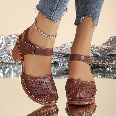 Модные женские босоножки на высоком каблуке, массивные и удобные туфли для ходьбы, летние туфли-лодочки, женские шлепанцы, тренд 2025, брендовые ажурные женские сандалии