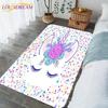 Pink Unicorn Mats Floor Mats 3D Unicorn Printing Carpet Area Rugs for Living Room Children Play Mat Cute Bedroom Carpets