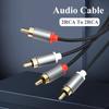 Мужской-Мужской Двойной Лотос Голова Аудио Aux Кабель 2RCA На 2RCA Усилитель Кабель Телевизор/Акустическая Система