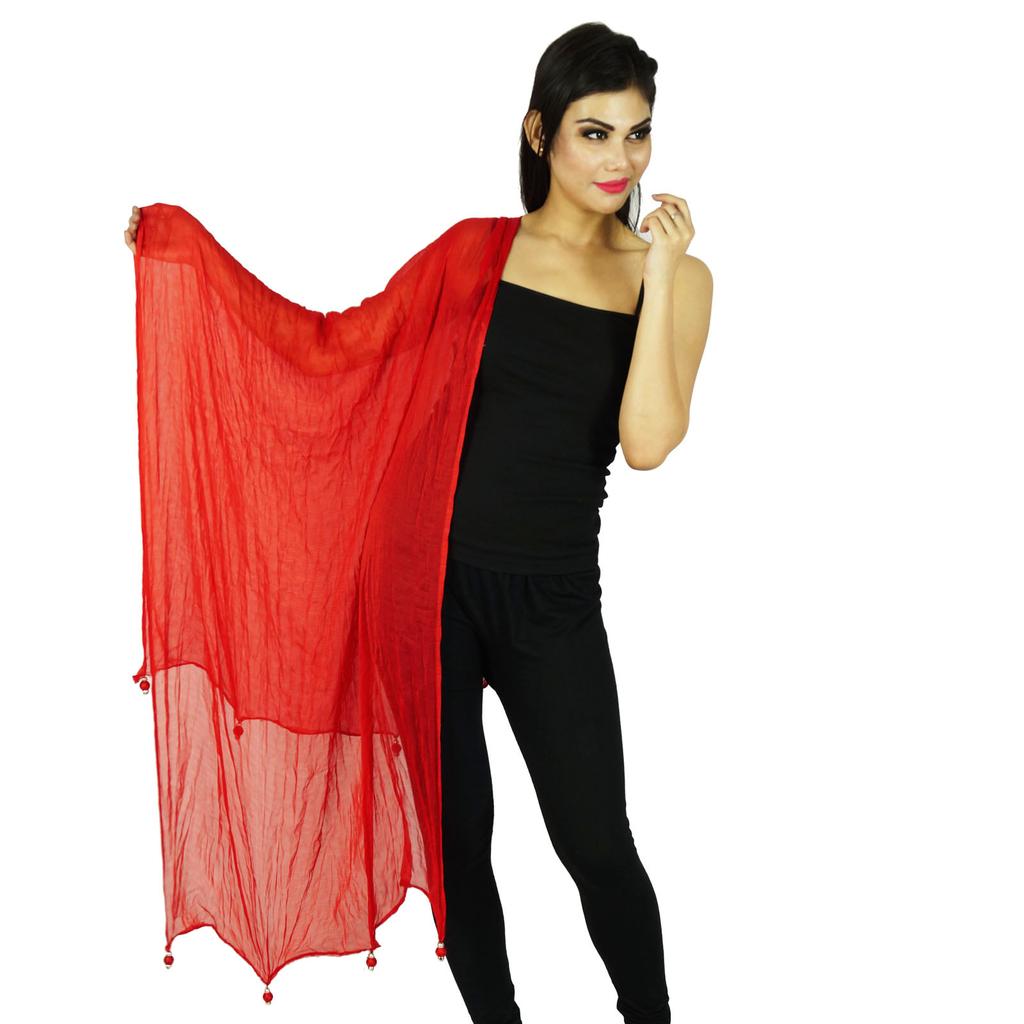 Индийские шарфы из шифона, накидка на шею, женская одежда, палантин Chunni Long Dupatta, подарок для