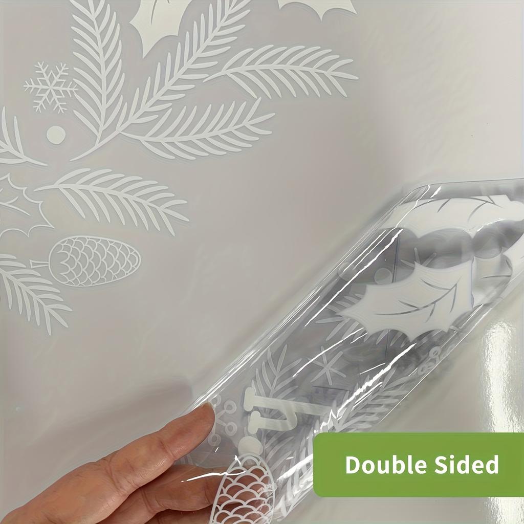 Merry Christmas" Wreath Sticker - Static Cling, & Heat Resistant, Reusable, Festive Window Decoration | Christmas Decorations