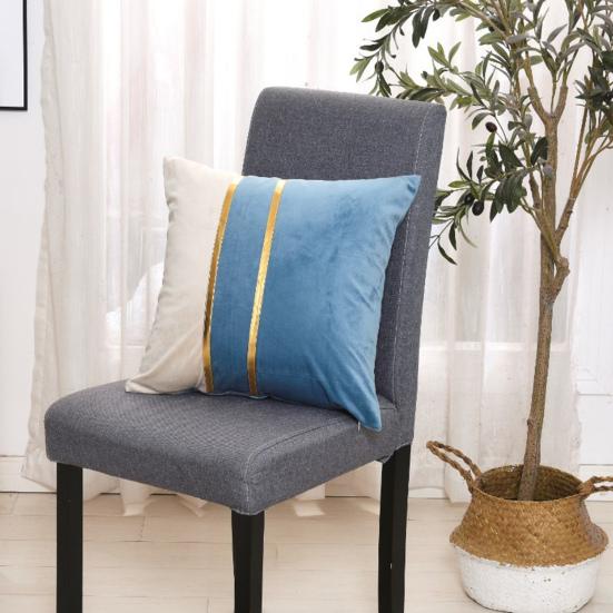 Наволочка, плюшевая двухцветная наволочка, мягкий стильный декоративный чехол со потайной молнией для дома