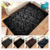Черный мультяшный ковер для гостиной, дивана, придверный коврик, украшение, нескользящий напольный игровой коврик, моющиеся ковры для спальни