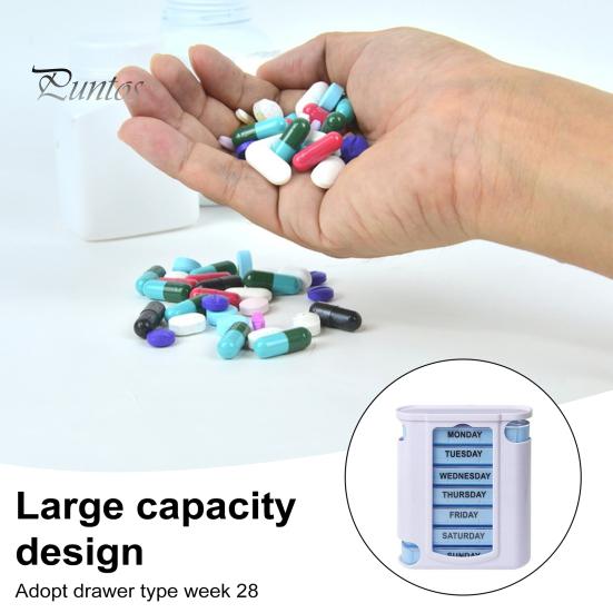 Коробка для хранения лекарств с несколькими отделениями, не содержит BPA, водонепроницаемая, влагостойкая, еженедельный органайзер для таблеток