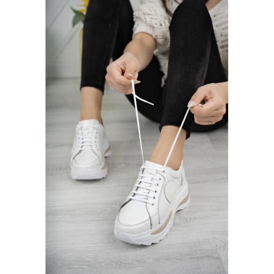 Обувь и сандалии Женские повседневные кроссовки из натуральной кожи