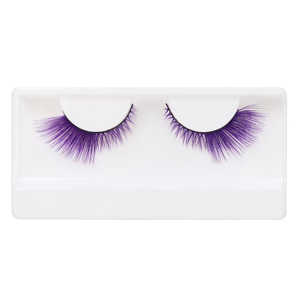 1 Pairs Masquerade Colorful False Eyelashes Eyelash Extension for Cosplay Party Stage Masquerade