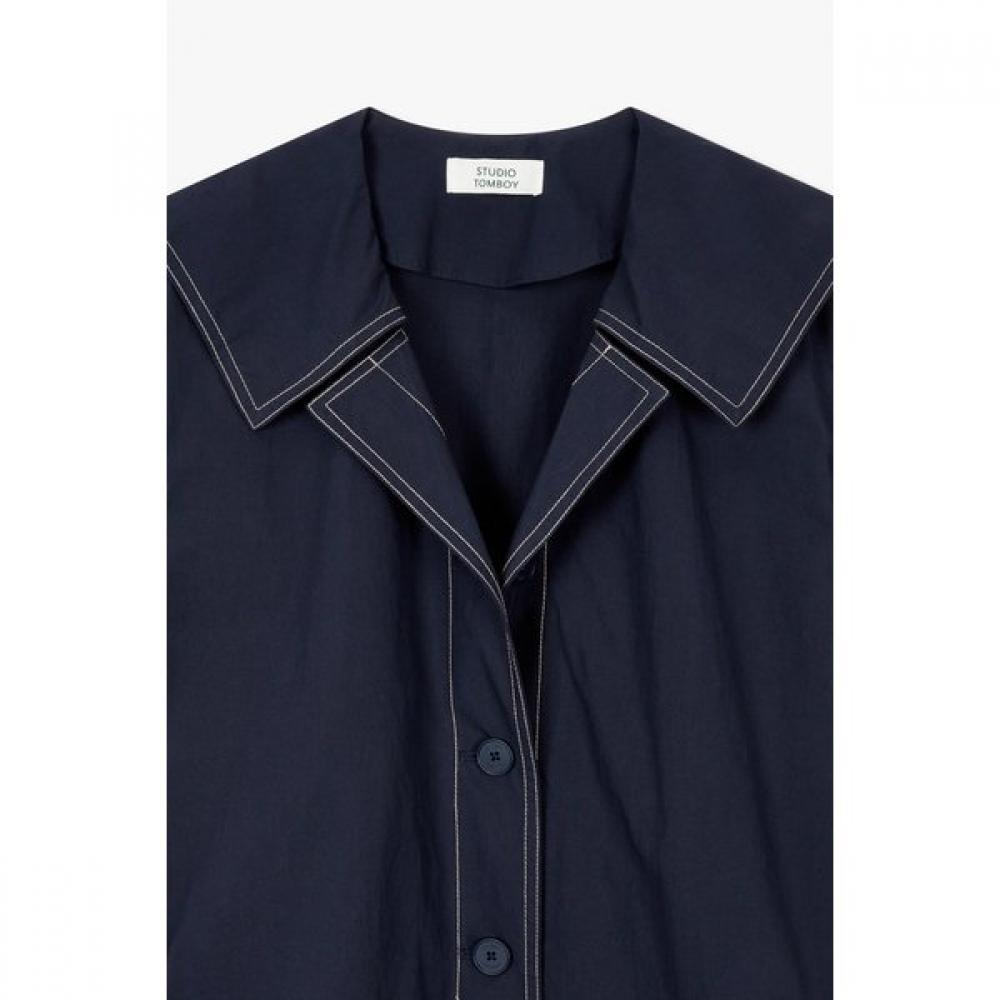 Studio Tomboy Cotton Dress Sailor Collar  9175241981 