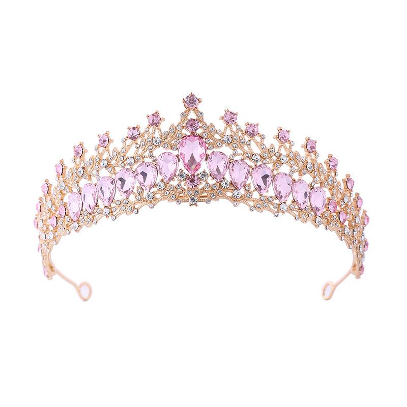 Creative Diamond Tiara Birthday Hair Accessories Wedding Princess Alloy Headband Crown Rhinestone Headband Accessories