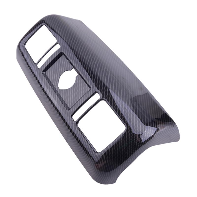 Black Carbon Fiber Style Inner Armrest Rear Air Vent Cover Trim Decorative Frame fit for Toyota Tundra 2007 2008 2009 2010-