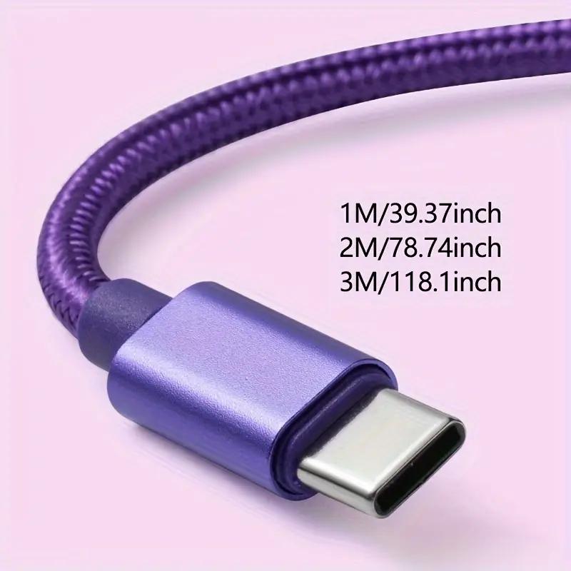 Цифровые кабели 3,3 фута/6,6 фута/9,9 фута высокоскоростной USB Type-C кабель для быстрой зарядки для телефонов Android - совместим с Samsung Redmi OnePlus и Xiaomi
