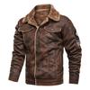 Lapel Large Size Fur One-piece Men's Jacket Genuine Leather Velvet Casual Loose Jacket for Men