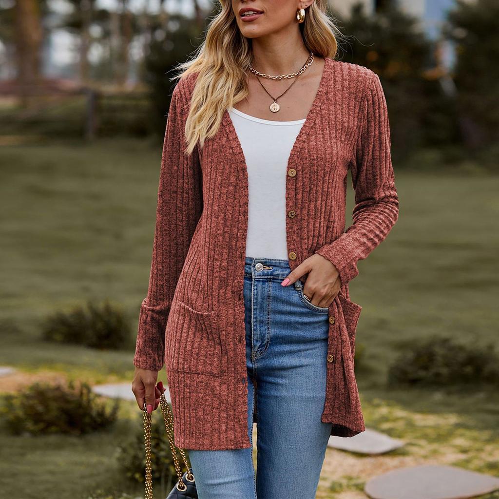 Женский женский кардиган с длинным рукавом, свитер, пальто, топ