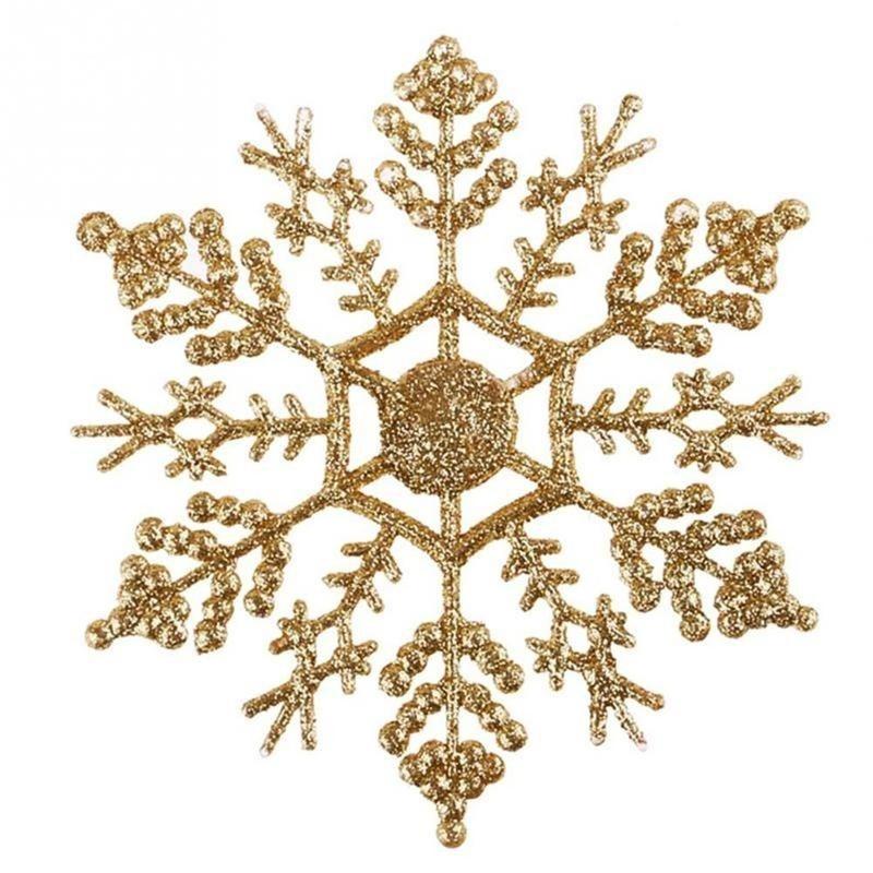 Merry Christmas Glitter Snowflakes Christmas Xmas Tree Ornaments Party Home Decoration