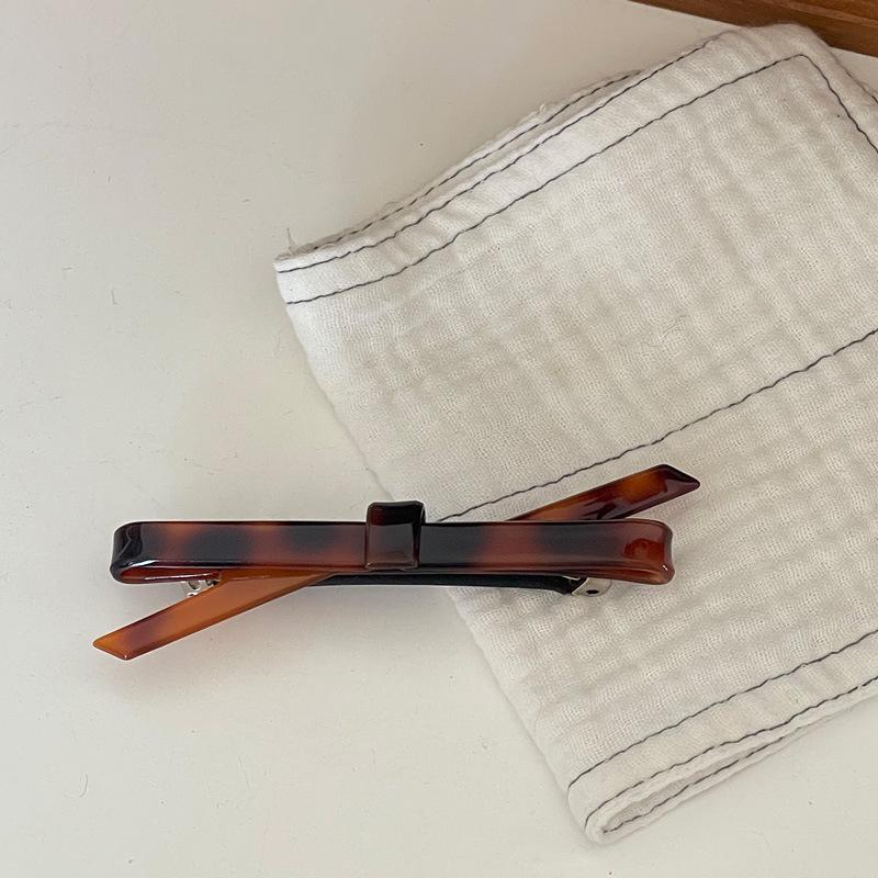 Шикарные заколки-банты для волос, однотонные акриловые заколки для волос, симпатичные простые заколки-банты, женские аксессуары для волос