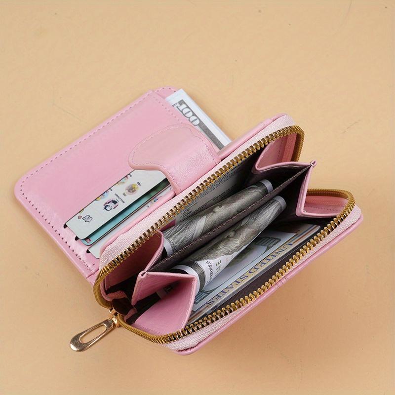 Женский компактный кошелек, винтажный стиль, кошелек для монет с застежкой-кнопкой, маленький женский кошелек для денег