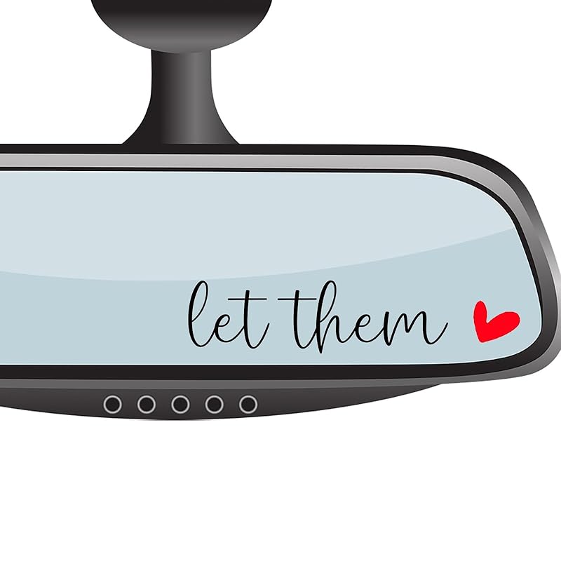 4 xJust Breathe Rear View Mirror Sticker,Rearview Mirror Decal,Car Accessories For Women,Motivational Stickers,Water Bottle Laptop Bumper Tumblers