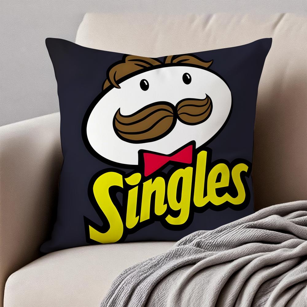 Popular Polychrome Inspired By PPringles Logo Cushion Cover Pillowcase Antidustmite Invisible Zipper Short Plush Sofa Cushion