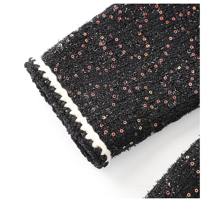 Winter Celebrity Sequin Tweed Dress for Women