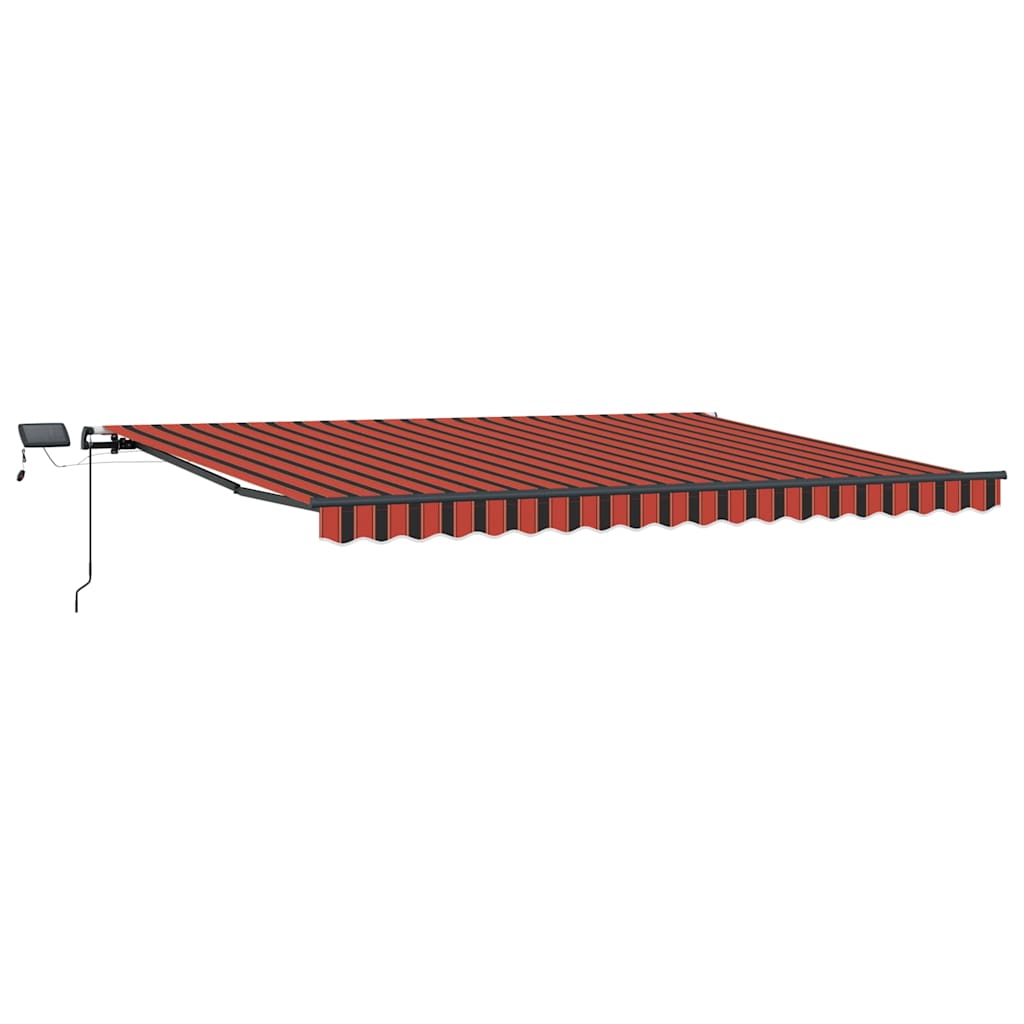 Retractable Awning Orange and Brown 400 x 350 cm