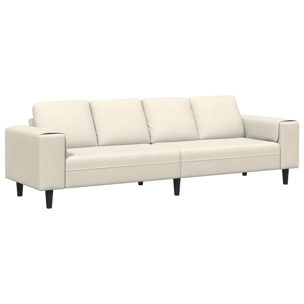 Living Room Sofa Cream 250 x 77 x 76 cm