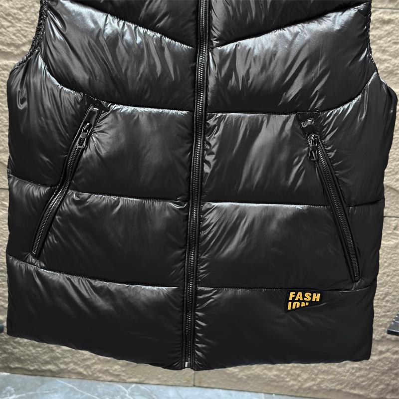 Зимние парки без рукавов для мужчин, топы с капюшоном, куртка больших размеров, повседневный толстый теплый черный жилет для мужчин, верхняя одежда