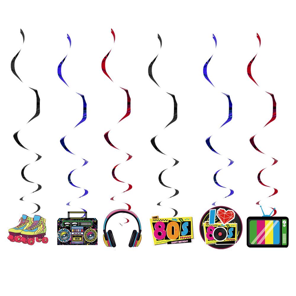 Принадлежности для вечеринки в стиле 80-х Одноразовая посуда Бумажные тарелки Бумажные стаканчики Бумажные салфетки Украшение для вечеринки по случаю дня рождения мальчика