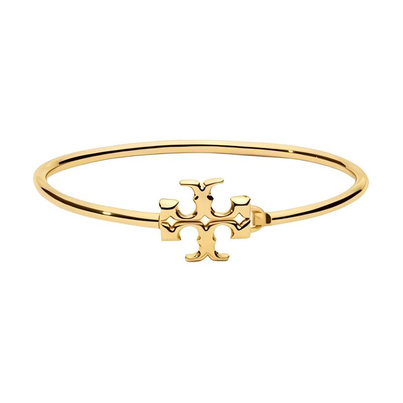 Tory Burch ELEANOR шарнирный браслет однотонный дизайн латунный женский золотой 738781-Golden F